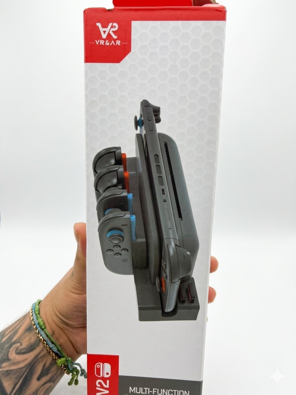 VR&AR Multi-Function Gray Controller Charging & Storage Dock